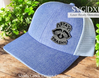 Trash Panda Raccoon Hat Patch Laser File: SVG DXF (Digital Download)