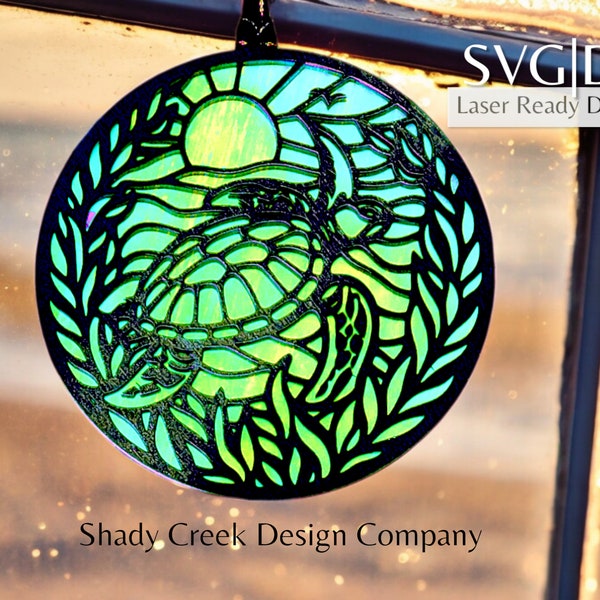 Turtle Suncatcher - Etsy