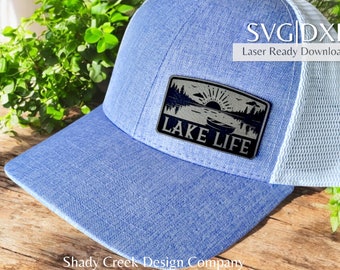 Lake Life Hat Patch Laser Cut File: SVG DXF (Digital Download)