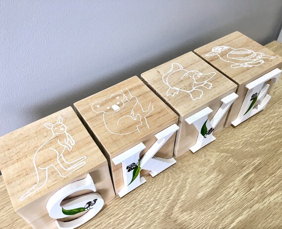 personalised wooden letter blocks