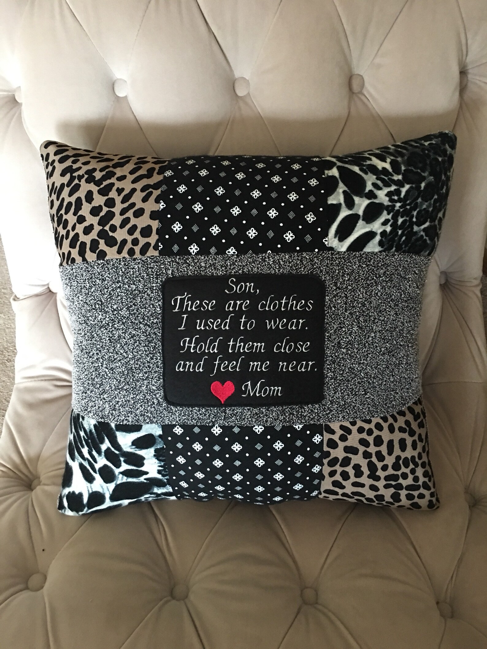 QUILT PILLOW Memory pillow from loved ones shirt memorial Etsy