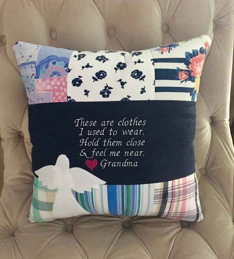 Angel Pillow QUILT PILLOW Memory Pillow From Loved Ones Etsy