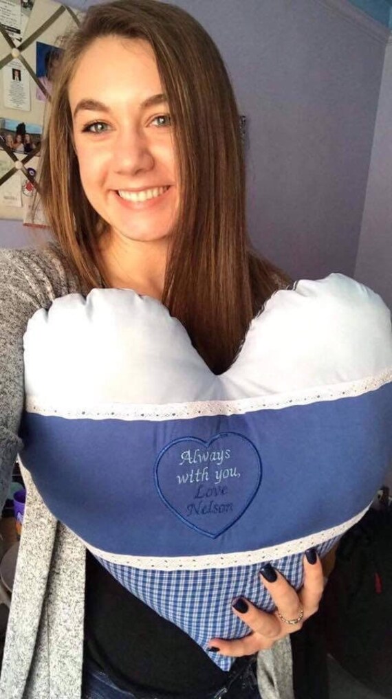 HEART PILLOW Memory Pillow Made From Loved Ones Shirt Etsy