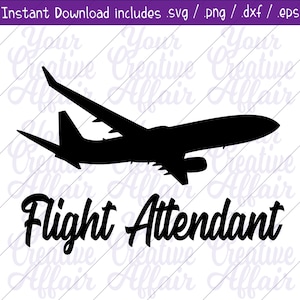 Comissário de bordo svg, Flying svg, Camisa de comissário de bordo, Arquivo de corte de comissário de bordo, Silhueta, Cricut