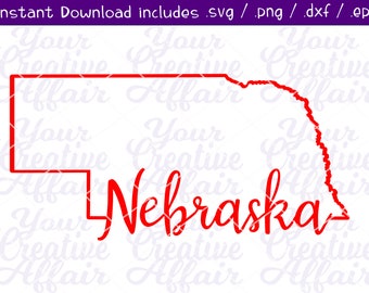 Nebraska NE svg, Nebraska Outline svg, NE svg, Husker svg, Nebraska Huskers svg, Nebraska Shirt, Nebraska Vinyl Cut File, Silhouette, Cricut