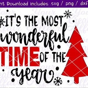 Het is de mooiste tijd van het jaar svg, kerst svg, vakantie svg, winter svg, kerstshirt, digitale download, silhouet, Cricut