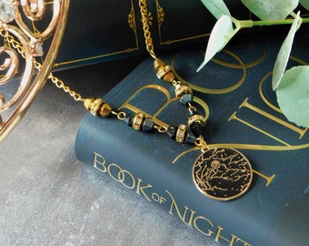 Dark Night Necklace (inspired by Book of night, holly black) Halloween