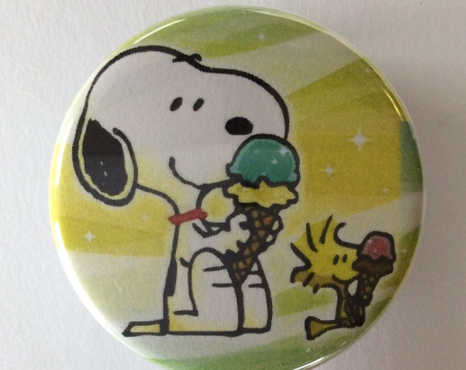 Peanuts Inspired Ice Cream Retractable Reel Badge Holder with Charms