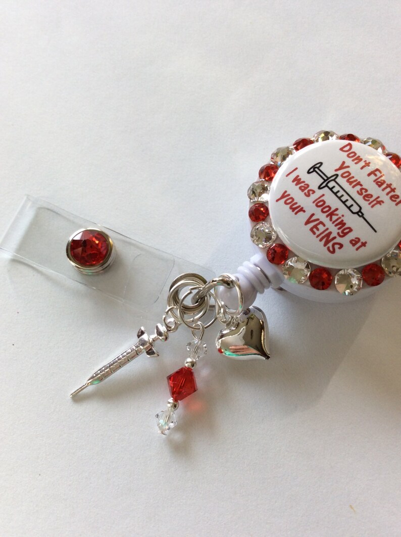 Nurse Phlebotomist Funny Retractable Badge/id Holder With Etsy