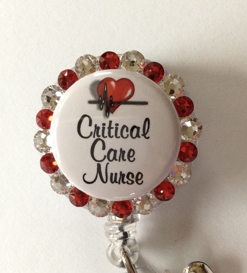Critical Care Nurse ICU Retractable Badge Holder With Etsy