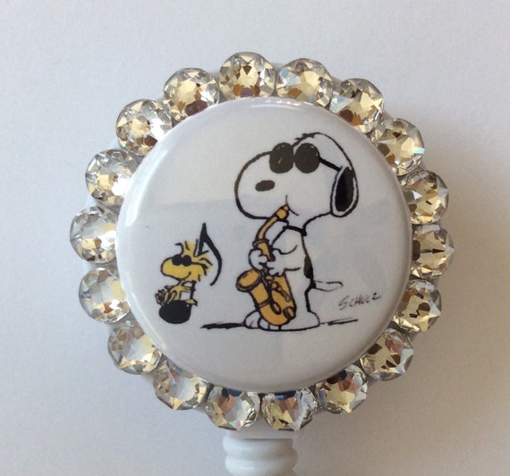 Peanuts Inspired Ice Cream Retractable Reel Badge Holder with Charms