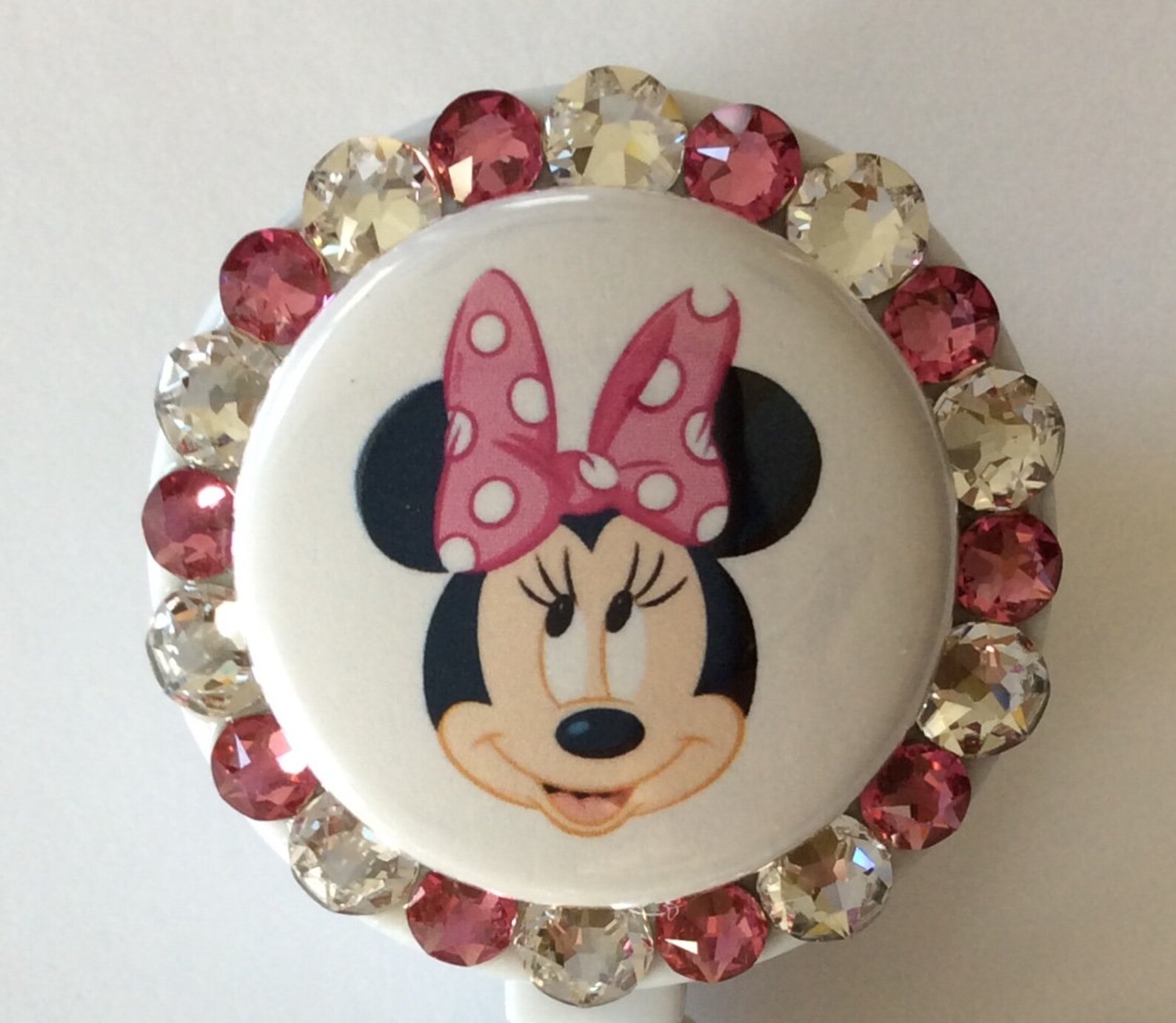 Minnie Mouse Decorative Badge/id Holder With Charms Etsy
