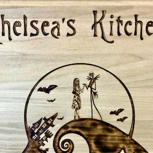 Jack and Sally Cutting/Serving board personalized