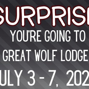 Personalisierte Überraschung Großartiges Wolf-Lodge-Eintrittskarten-Angebot! Mit Namen & Datum versehen! Fertig zum Drucken!  FERTIG AM SELBEN TAG!
