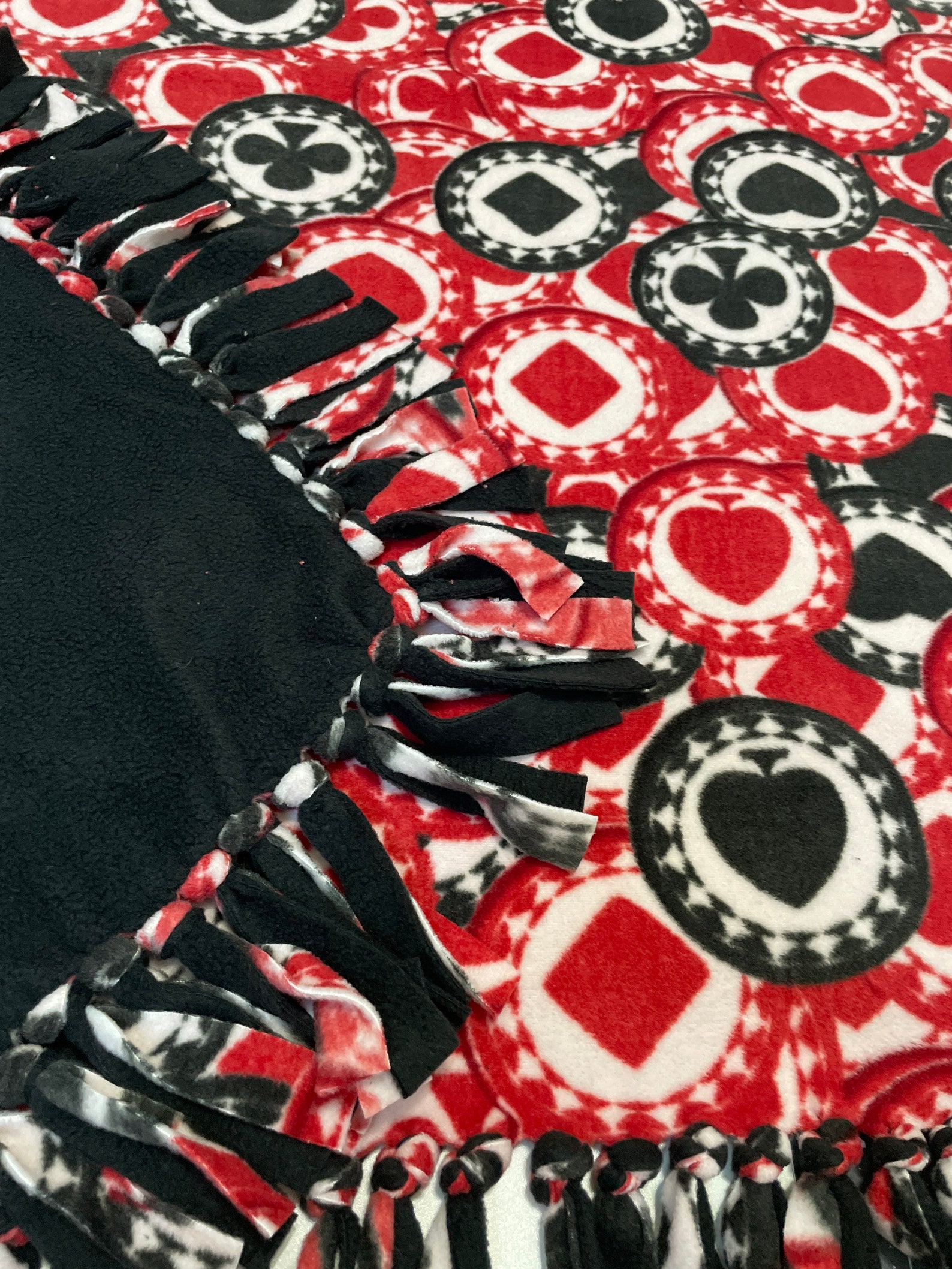 Poker Chip Fleece Tie Blanket Print Etsy.de