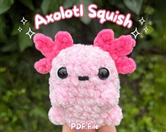 HAAKPATROON: Axolotl Squish, GEEN NAAI (Engels)