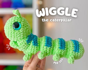 Crochet PATTERN: Wiggle the Caterpillar (English)