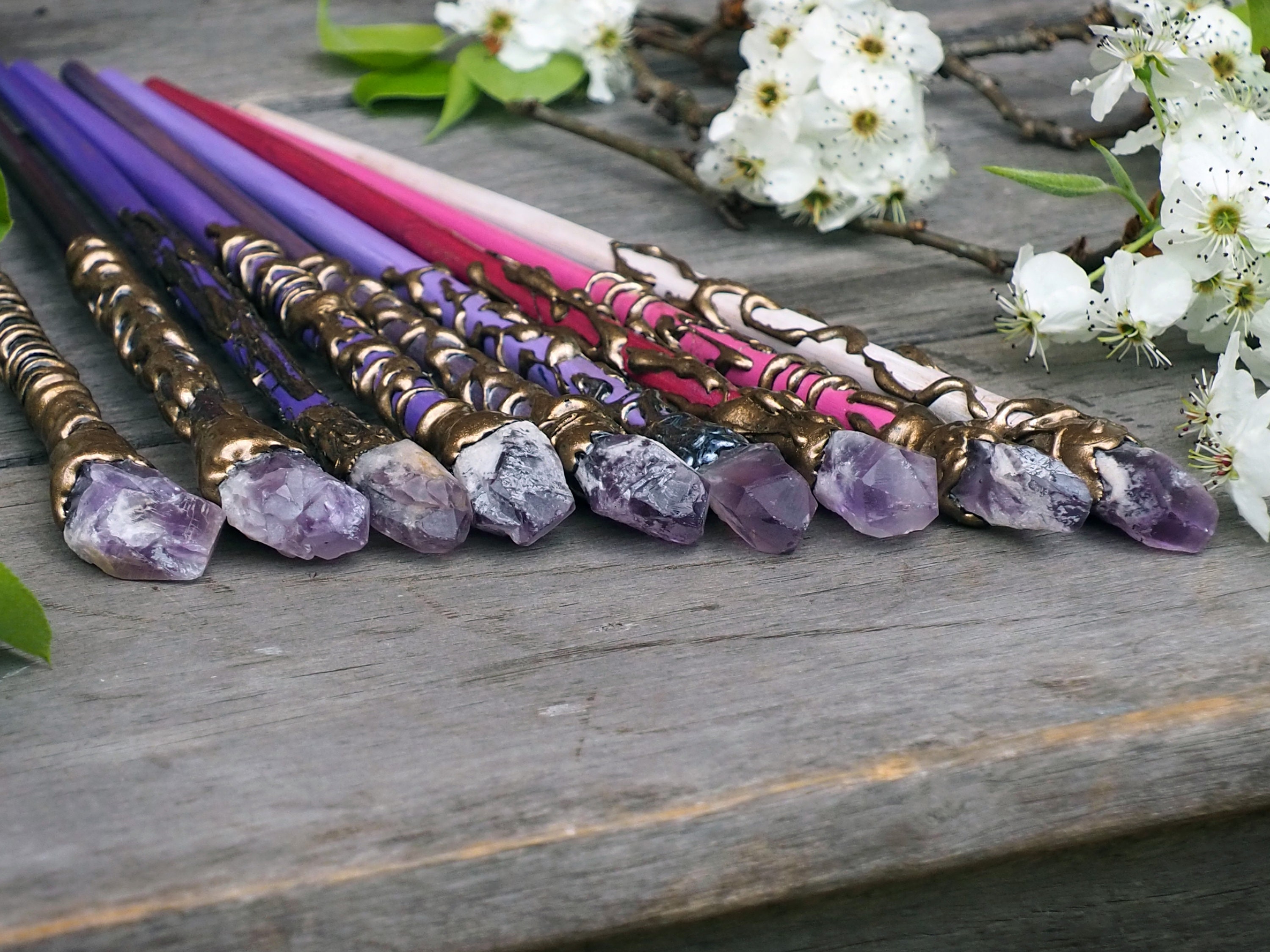 Magical Fantasy Purple Hand Chain - Amethyst Fairy Garden Compass