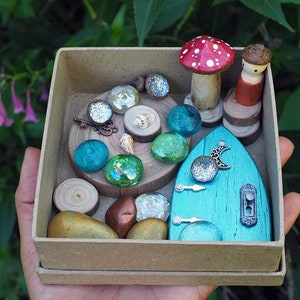 Fairy Door Kit, Mix and Match Colours, Fairy Garden Kit, Gift Box of Fairy Accessories, Fairy DIY Materials, Open Ended Play, Plastic Free