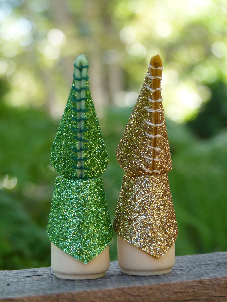 Glitter Gnome, Peg Doll Gnome, Choose Your Colour, Non-Shedding Wool Felt Gnome, Steiner Inspired image 5