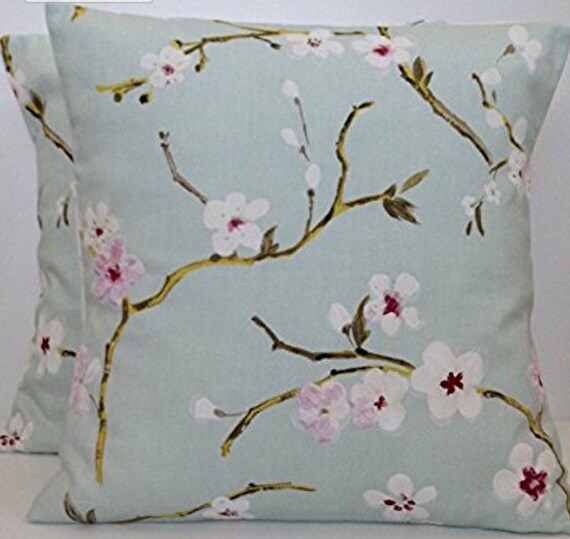 DESIGN /"EMI/" 4 x £12 16/" PRESTIGIOUS TEXTILES CUSHION COVERS DUCK EGG