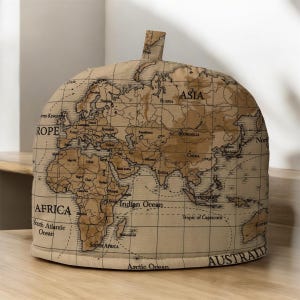 Fryetts Maps Atlas  Tea Pot Warmer 3 Layer Cosy