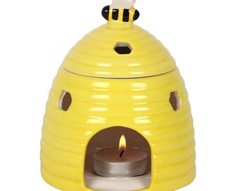 Yellow Ceramic Beehive Wax Melt Oil Burner