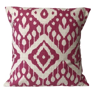 Iliv Marrakech Begonia Pink Ikat Aztec Print Cushion Cover 16” 18”