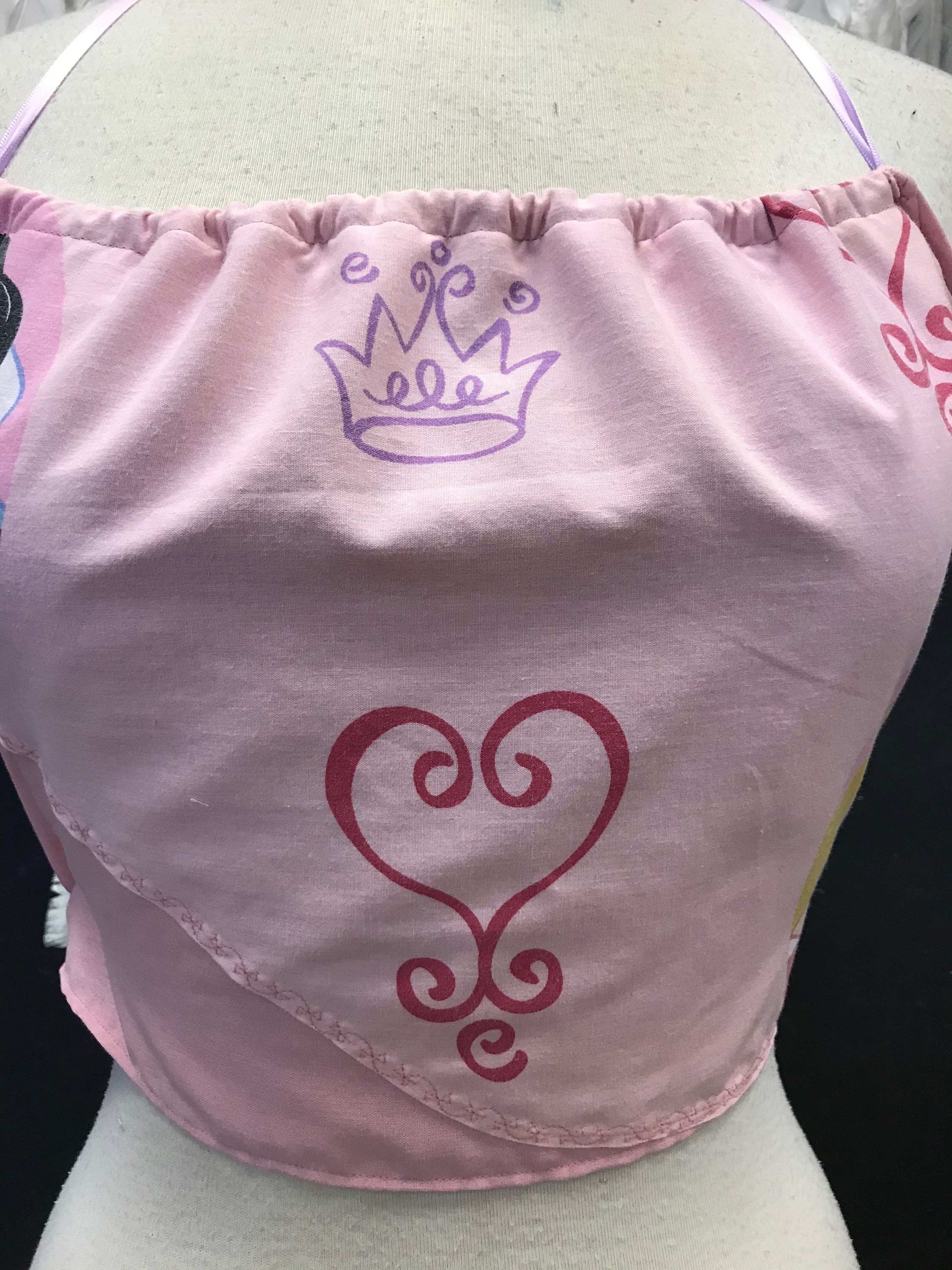 Disney Princess Crop Halter Top Vintage Disney Princess Fabric Etsy