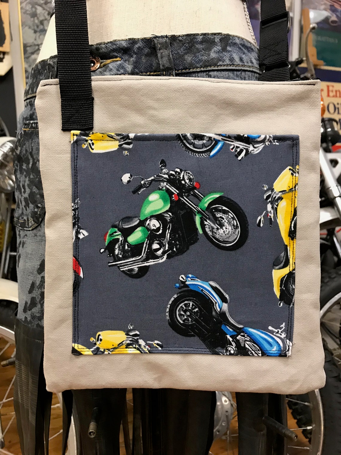 Motorcycle Crossbody Bag Biker Chick Bag Chopper Messenger Bag Etsy