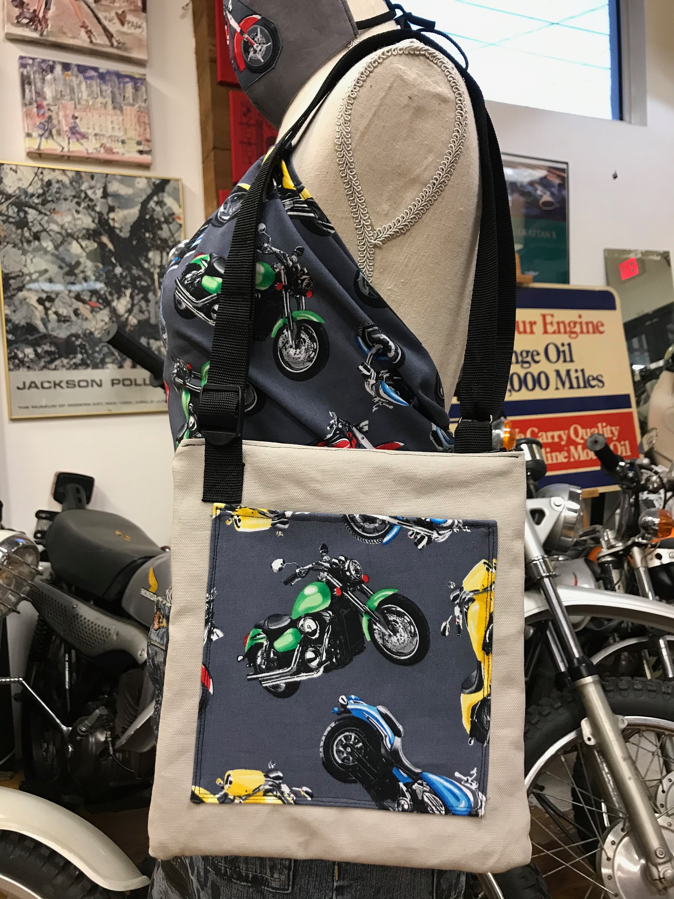 Motorcycle Crossbody Bag Biker Chick Bag Chopper Messenger Bag | Etsy