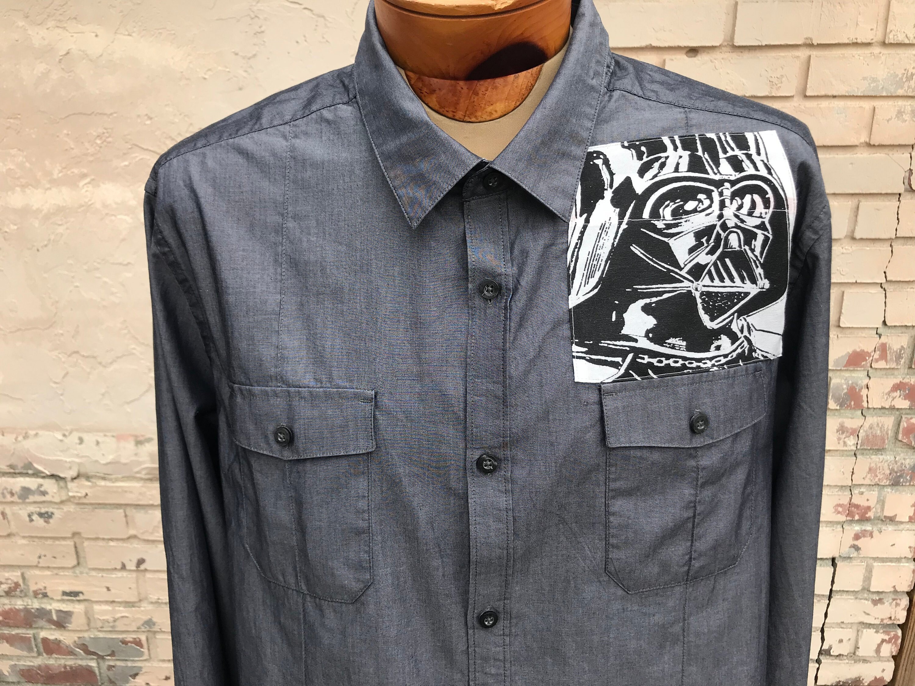 star wars button down shirt