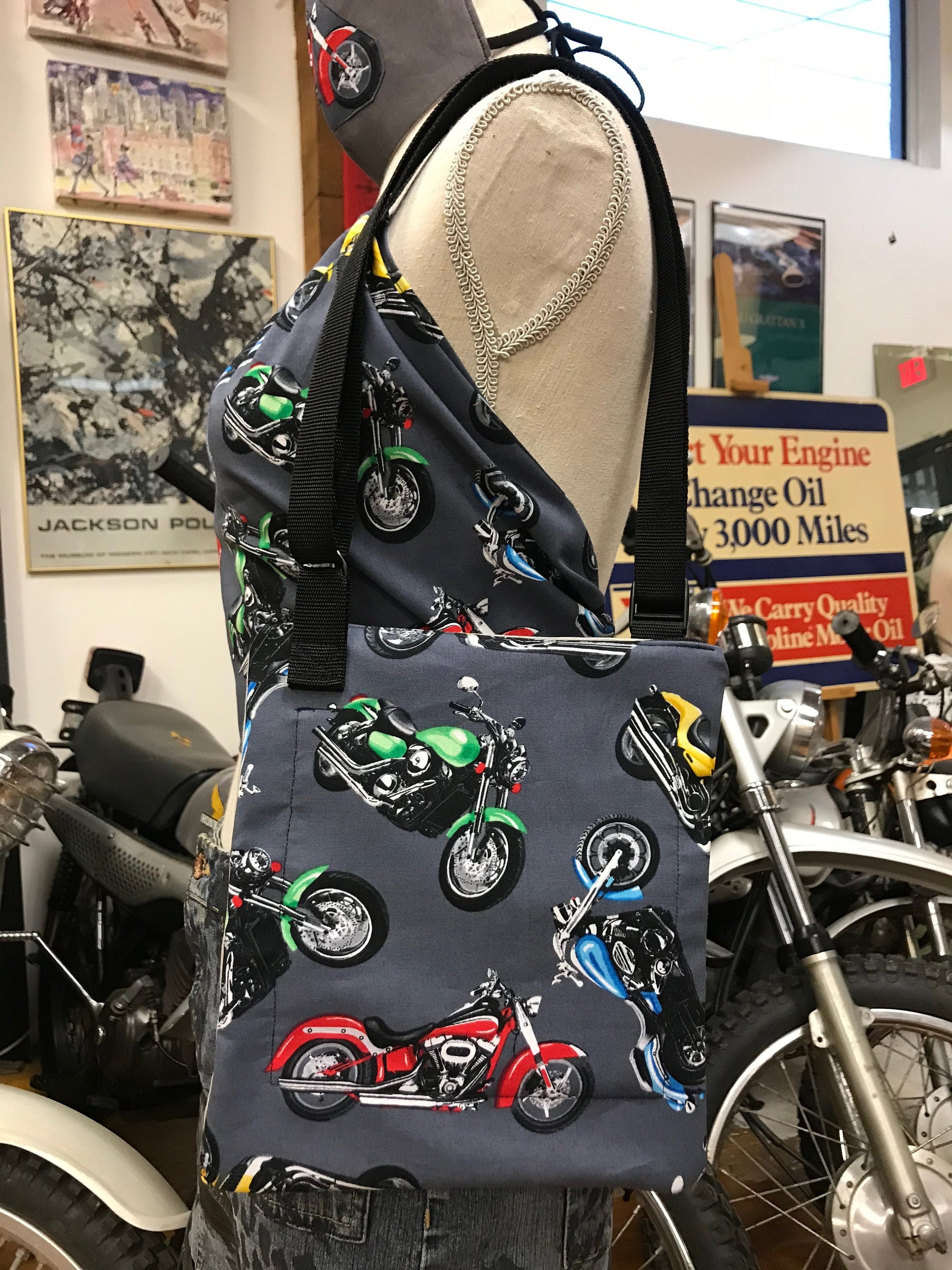 Motorcycle Crossbody Bag Biker Chick Bag Chopper Messenger Bag Etsy