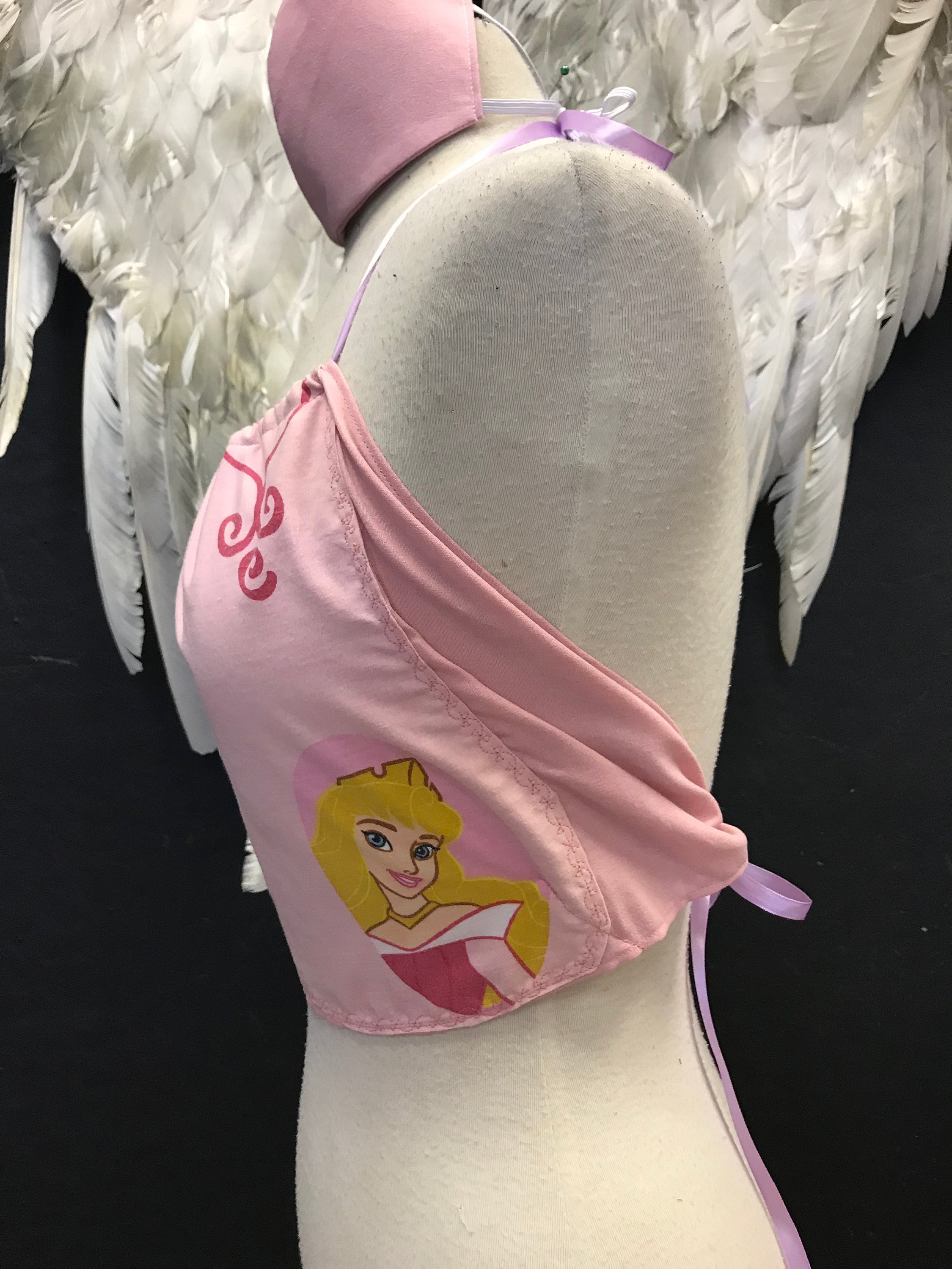 Disney Princess Crop Halter Top Vintage Disney Princess Fabric Etsy