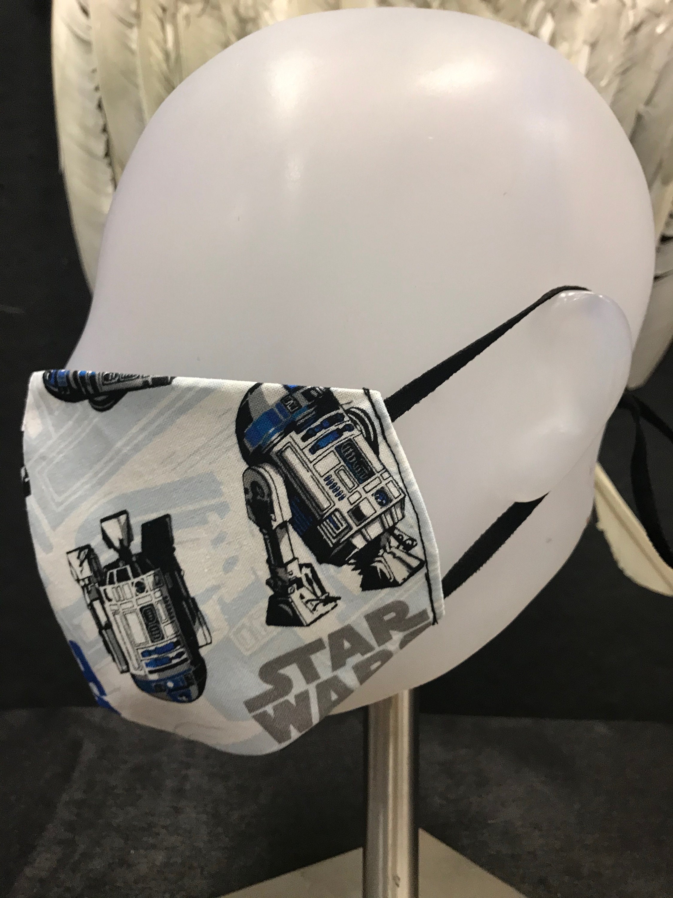 Star Wars Face Mask R2D2 Mask Adjustable Reversible Washable | Etsy