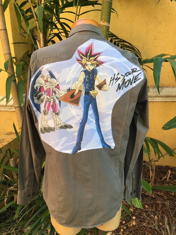Yu Gi Oh Men S Shirt Manga Yu Gi Oh Rare Vintage 1996 Yugioh Fabric Amp Vintage Shirt Original One Of A Kind Size Large Sale