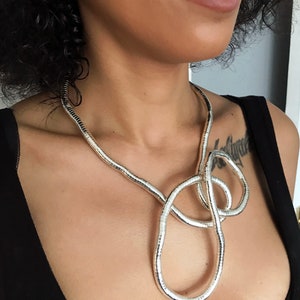 Bendy Snake Necklace Bracelet. Flexible Twisty Versatile Bendable Statement Jewellery. Lead Nickel Free Retro Vintage Style