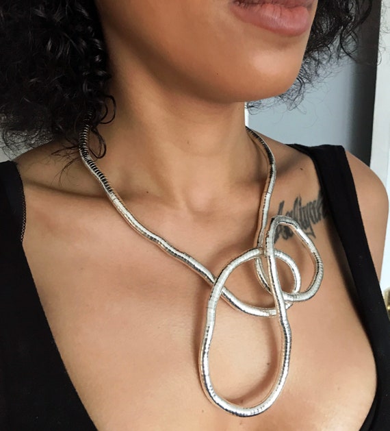 Bendy Snake Necklace, Bracelet. Flexible, Twisty, Versatile, Bendable, Statement Jewellery. Lead & Nickel Free, Retro Vintage Style