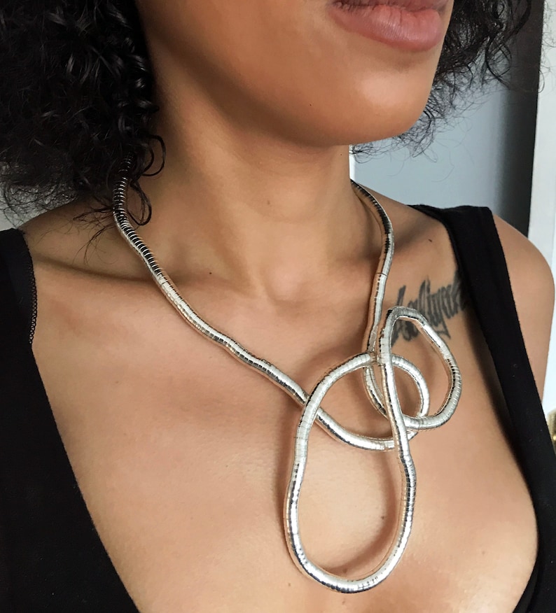Bendy Snake Necklace, Bracelet. Flexible, Twisty, Versatile, Bendable, Statement Jewellery. Lead & Nickel Free, Retro Vintage Style image 1