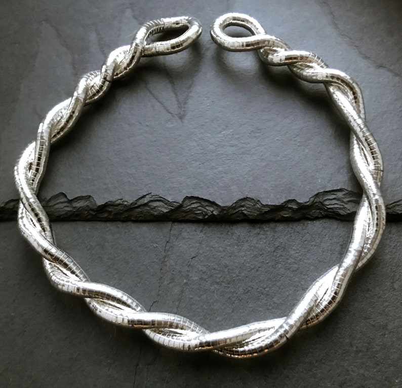Bendy Snake Necklace, Bracelet. Flexible, Twisty, Versatile, Bendable, Statement Jewellery. Lead & Nickel Free, Retro Vintage Style image 4