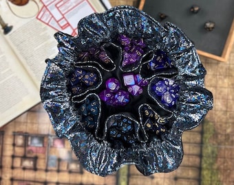 Dragon Opal Pouch of Power Dice Bag | Holds 12 sets | Dice Bag with Pockets | Tabletop Gaming | Dungeons and Dragons |