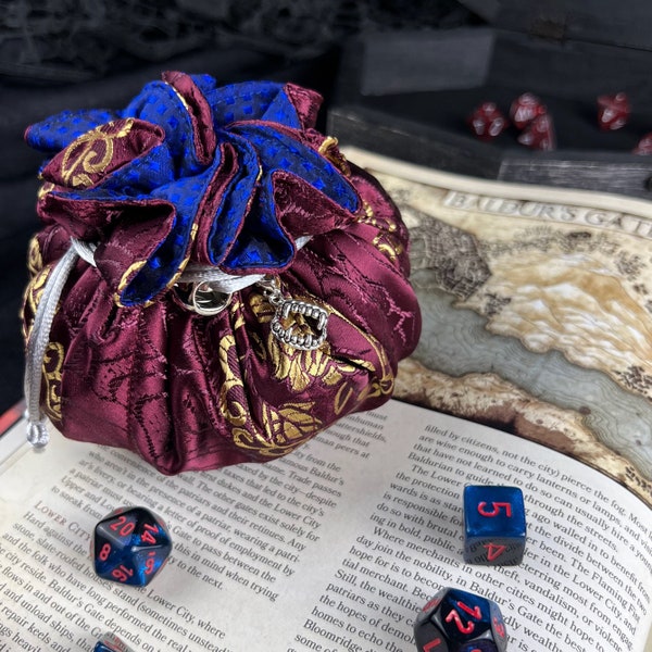 Pouch of the Pale Elf | Holds 12 sets | Dice Bag with Pockets | Tabletop Gaming | Astarion  | Baldur's Gate 3| Dungeons and Dragons