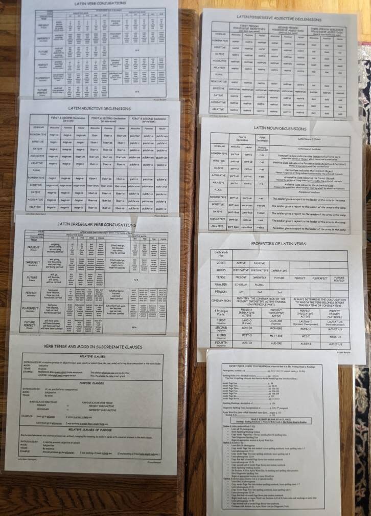 Laminated Latin Reference Chant Charts by Laura Berquist and Etsy