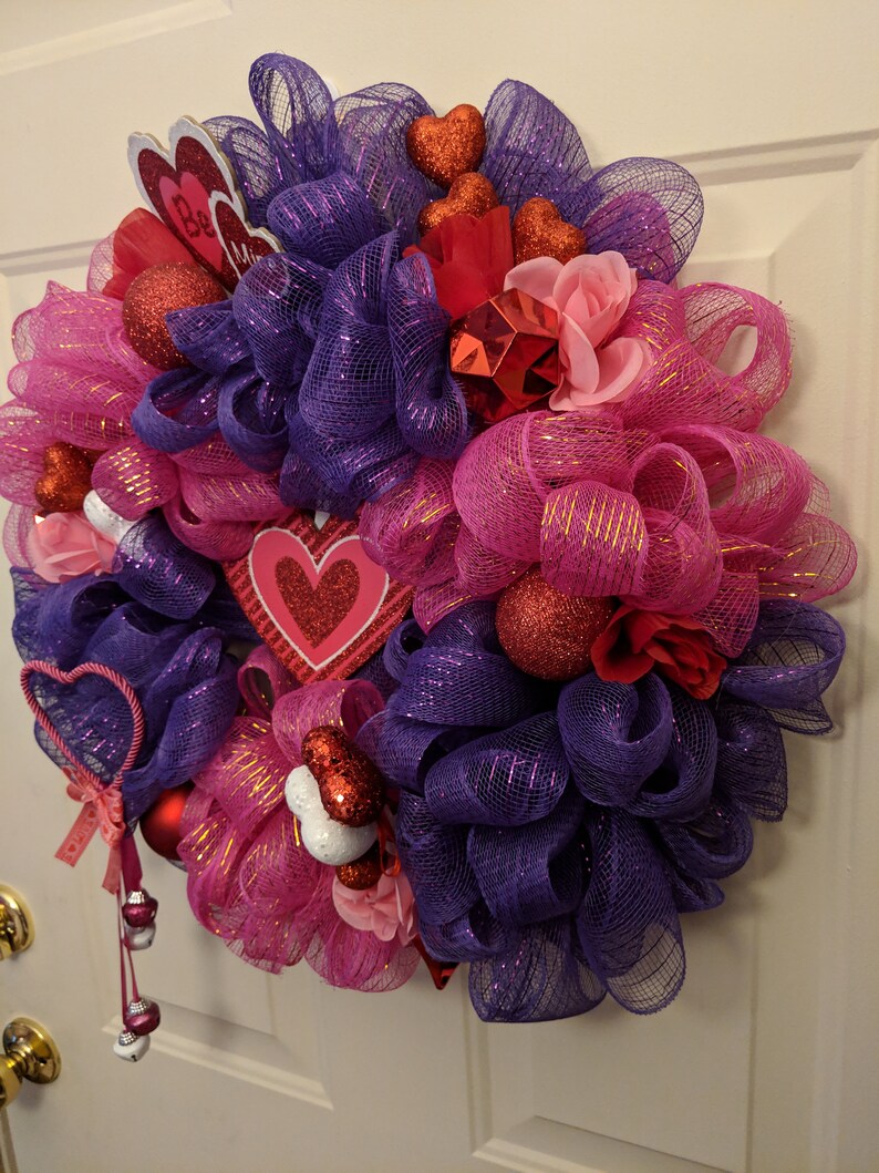 Valentine/'s Day Mesh Wreath