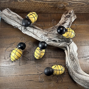 Holz Bumble Bees Home Décor Statue, Honigbiene handgefertigte Holzkäfer, große Biene, Geschenkidee,