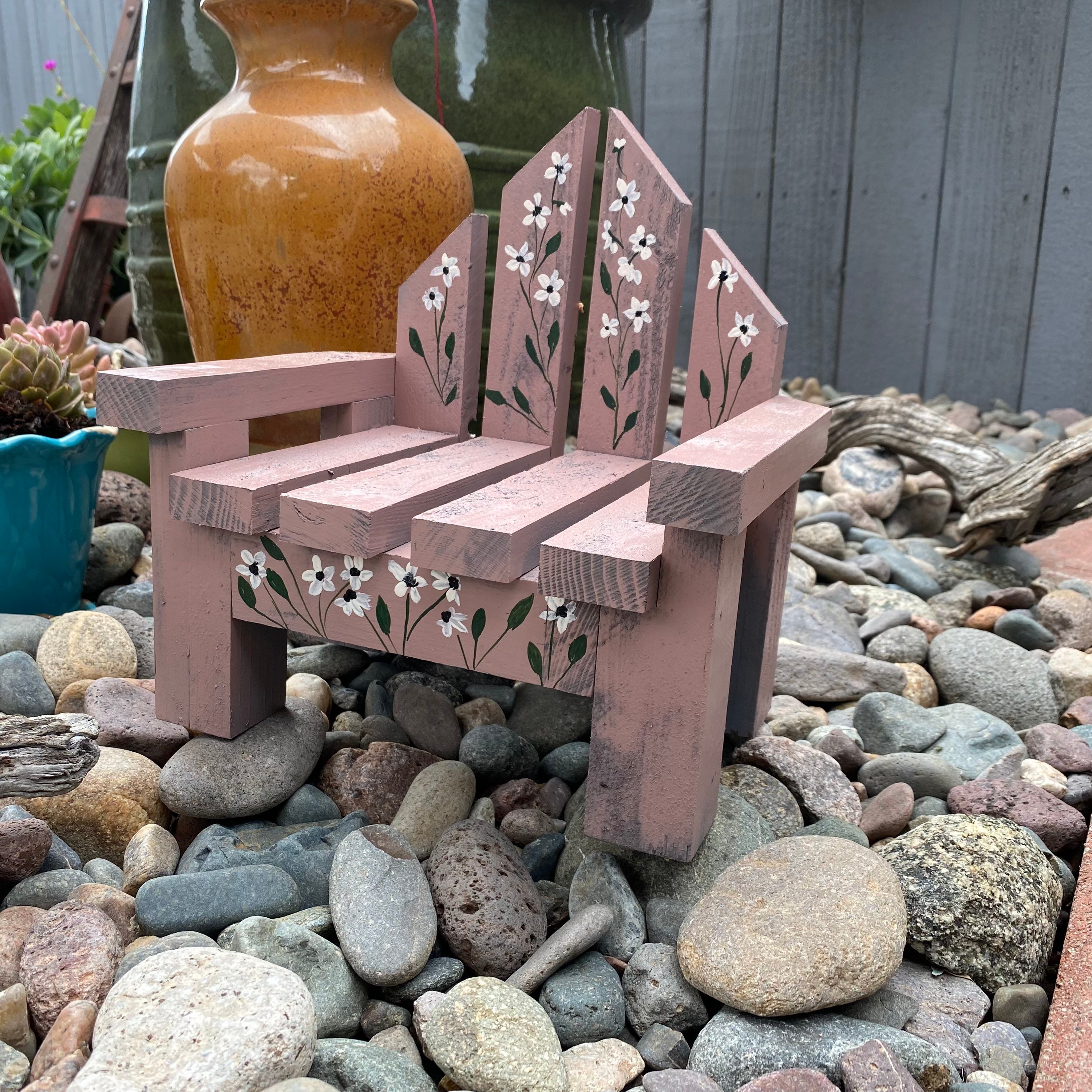Adirondack Chair Decorative Plant Stand Wooden Adirondack - Etsy
