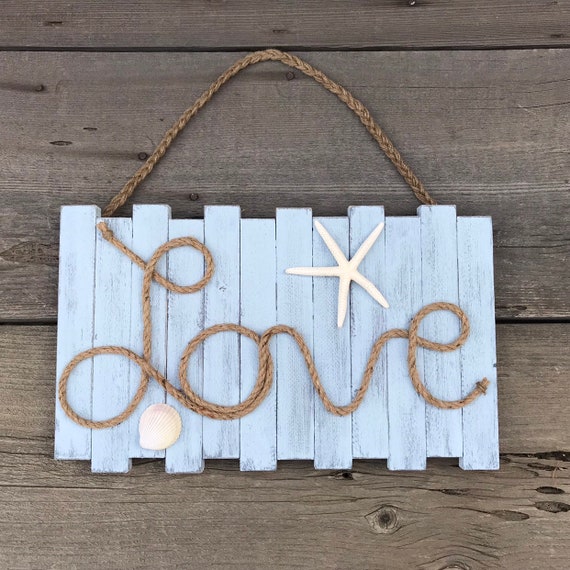  Rustic Wood Beach Word Sign for Home Decor