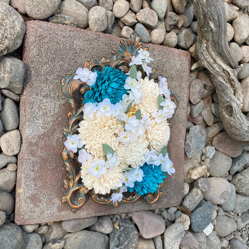 Wall Hanging Flower Arrangement Wall Art Wood Flowers Etsy