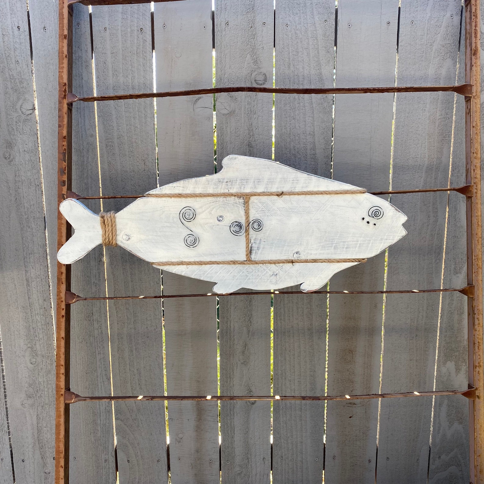 Wood Fish Wall Decor Handmade Wooden Fish Distressed Wood Etsy