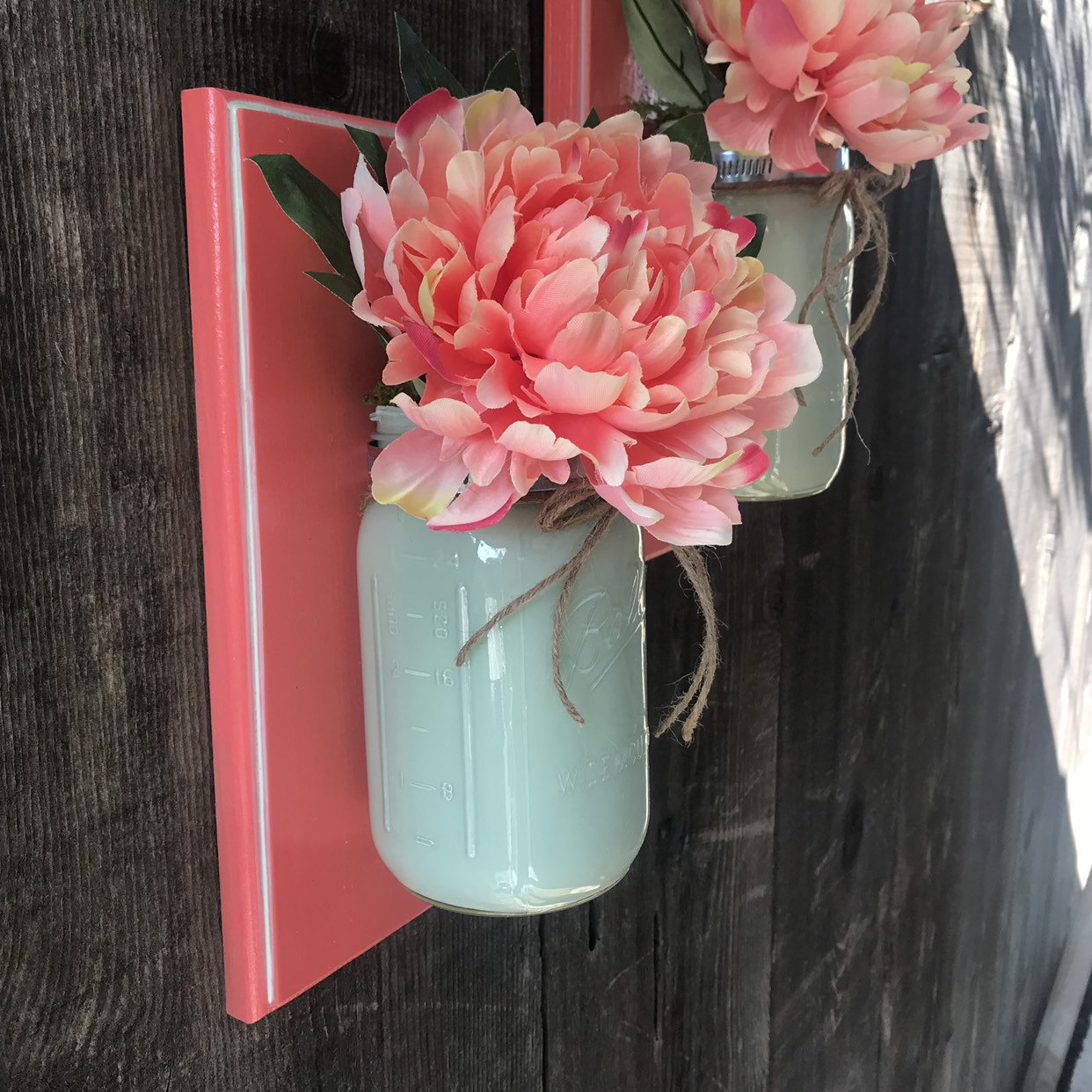 Wall Mason Jar Home Decor Mason Jar Farmhouse Decor Etsy